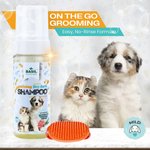 Dry Bath Foam Shampoo for Puppies & Kittens, 150 ML - The Basil Pet Care