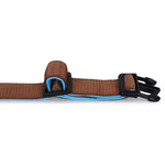 Padded Adjustable Collar for Dogs, Puppies & Cats (Brown)