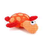 BASIL Plush Tortoise Pet Toy, Soft Plush Chew Dog Toy (Orange)