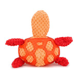 BASIL Plush Tortoise Pet Toy, Soft Plush Chew Dog Toy (Orange)