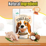 BASIL TENDER BITES Coconut in Chicken Bones – Premium Dog Treat | 70g Pack | High Protein, Calcium-Rich, Gluten-Free Chew Snack for All Breeds
