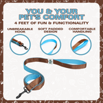 Leash for Dogs, Cats & Puppies (Solid Brown) - The Basil Pet Care