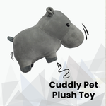 BASIL Cuddly Soft Hippo Plush Toy for Dogs & Puppies - The Basil Pet Care