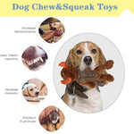 BASIL Big Bull Plush with Squeaky TPR Adult Dog Chew Toy