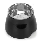 BASIL Elevated Melamine and Stainless Steel Pet Feeding Bowls for Bigger Ears Dogs, 500ml (Black)