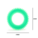 BASIL Dog Chew Toy, Spiked Ring (Green) - The Basil Pet Care