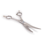 Curved Grooming Scissors for Dogs & Cats โ 7.5โ Stainless Steel - The Basil Pet Care