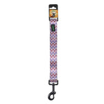 BASIL Zig Zag Adjustable Collar & Leash, 4 Feet (Purple) - The Basil Pet Care