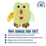 BASIL Cat Plush Toy with Cat Nip for Stuffing (Yellow)