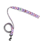 Padded Leash for Dogs, Cats & Puppies (Zig-Zag Purple)