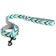 Padded Leash for Dogs, Cats & Puppies (Zig-Zag Green)