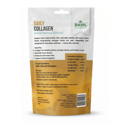 Basil Daily Collagen Hand-Rolled Sticks for Dogs | Rawhide-Free High Protein Chew | Natural Alternative to Rawhide & Yak Cheese | Long-Lasting Support for Joints, Skin & Dental Health