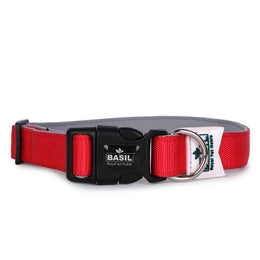 Padded Adjustable Collar for Dogs, Puppies & Cats (Red)