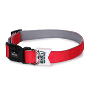Padded Adjustable Collar for Dogs, Puppies & Cats (Red)