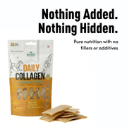 Basil Daily Collagen Hand-Cut Chips for Dogs | Rawhide-Free High Protein Chew | Natural Alternative to Rawhide & Yak Cheese | Long-Lasting Support for Joints, Skin & Dental Health