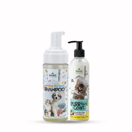 Cat Grooming Bundle with Dry Bath & Purrfect Coat Shampoo