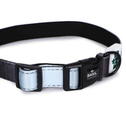 Padded Adjustable Collar for Dogs, Cats & Puppies (Black & Gray)