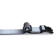 Padded Adjustable Collar for Dogs, Cats & Puppies (Black & Gray)