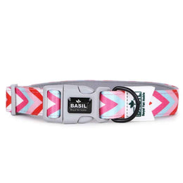 Padded Adjustable Collar for Dogs, Cats & Puppies (Zig-Zag Red)
