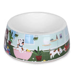 BASIL Stainless Steel & Melamine Print Bowl – Durable Feeding Bowl for Dogs & Cats | Pet Life Indoor Exclusive