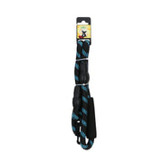 BASIL Rope Leash for Dogs & Puppies, 4 Feet (Black & Blue) - The Basil Pet Care