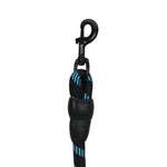 BASIL Rope Leash for Dogs & Puppies, 4 Feet (Black & Blue) - The Basil Pet Care