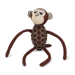 BASIL Monkey Plush Toy with TPR for Dogs & Puppies - Soft, Durable, and Fun Interactive Play