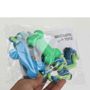 BASIL Double Bone on Rope Dog Chew Toy