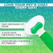 BASIL Auto Slicker Brush & Comb for All Pet Breeds