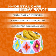 BASIL Calcium Milk 360* Dental Chew Treat for Dogs & Puppies | 90 Grams