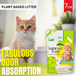 BASIL PURRfect Scoop Cat Litter, Eco-Friendly & Biodegradable TOFU Cat Litter, 7 Ltr