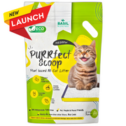 BASIL PURRfect Scoop Cat Litter, Eco-Friendly & Biodegradable TOFU Cat Litter, 7 Ltr