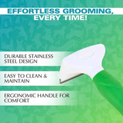 BASIL Pet De-Shedding Comb for Dogs & Cats