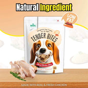 BASIL TENDER BITES Diced Chicken Bites – Soft & Healthy Dog Treat | 70g Pack | High Protein, Low Fat, Training & Reward Snack for All Breeds