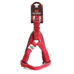 BASIL Padded Adjustable Harness for Dogs & Puppies (Red)