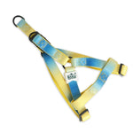 Basil Printed Dog Harness – Blue & Yellow, Adjustable & Comfortable No-Pull Harness for Walking and Training Dogs of All Sizes