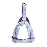 Basil Printed Dog Harness – Green & Purple, Adjustable & Comfortable No-Pull Harness for Walking and Training Dogs of All Sizes