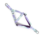 Basil Printed Dog Harness – Green & Purple, Adjustable & Comfortable No-Pull Harness for Walking and Training Dogs of All Sizes