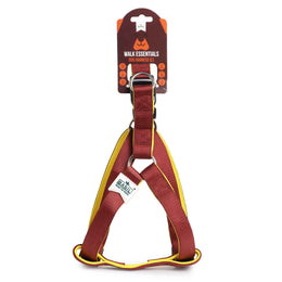 Basil Padded Dog Harness – Maroon, Adjustable & Comfortable No-Pull Harness for Walking and Training Dogs of All Sizes