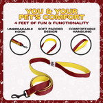 Leash for Dogs, Cats & Puppies (Solid Maroon) - The Basil Pet Care