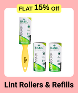 BASIL Lint Free Roller for Dogs & Cats, Pack of 2 (60 Sheets in 1 Roller)