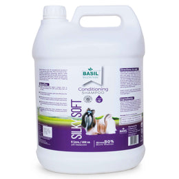 Basil Silky Soft Conditioning Shampoo – 5L Gallon for Smooth & Shiny Pet Coats