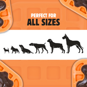 BASIL Wagtastic TPR Dog Chew Toy, Waffle with Nylon Topping - Orange & Brown, Durable Teething & Interactive Toy for Dogs & Puppies