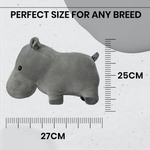 BASIL Cuddly Soft Hippo Plush Toy for Dogs & Puppies - The Basil Pet Care