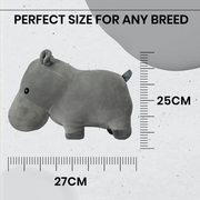 BASIL Cuddly Soft Hippo Plush Toy for Dogs & Puppies - The Basil Pet Care