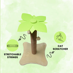 BASIL Cat Coconut Tree Scratcher with Dangler - The Basil Pet Care