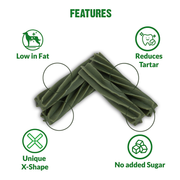 BASIL Dental Care Twisted Chew Sticks for Dogs & Puppies | 200 Grams - The Basil Pet Care