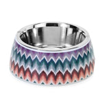 BASIL Zig Zag Pet Feeding Bowl, Stainless Steel & Melamine