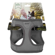 BASIL Soft Adjustable Mesh Harness for Puppies & Small Breed Dogs (Dark Gray)