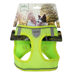 BASIL Soft Adjustable Mesh Harness for Puppies & Small Breed Dogs (Neon Yellow)